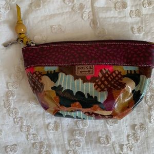 Fossil multicolored makeup bag